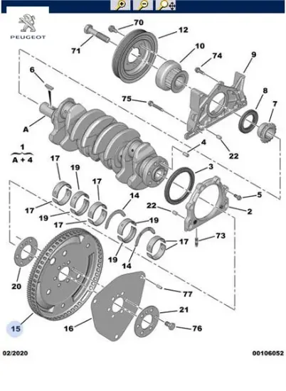 Volant Dişlisi 206 307 Al4 Otom Şanz Peugeot 0535.92 resmi