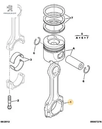 Piston Kolu Peugeot 0603.85 resmi