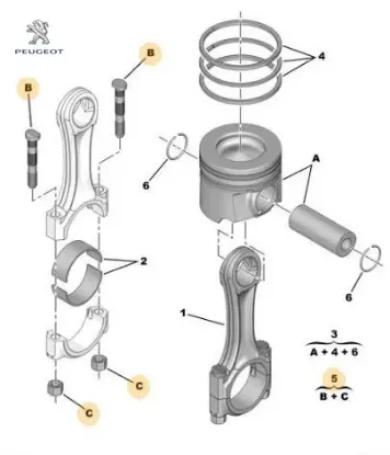 Piston Kol Civatasi Partner Peugeot  9M5Q6215BA/    0607.37 resmi
