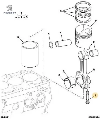 Piston Kol Saplamasi S-28 Peugeot    CITROEN, PEUGEOT 0607.55 resmi