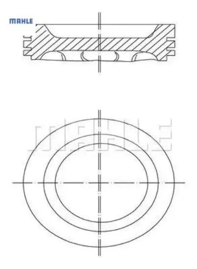 Piston Segman 78,50mm+0,50  106-206-306 1.6 8v Yeni Kod: Mahle031pi00088102 resmi