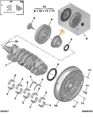 Krank Dişlisi 206-307-fiesta-focus Dv4td/dv6td Peugeot  0805.E5/ 2S6Q6306AE   SUZUKI, MAZDA, MINI COOPER, PEUGEOT, FIAT, FORD, CITROEN, VOLVO 9810698080 resmi