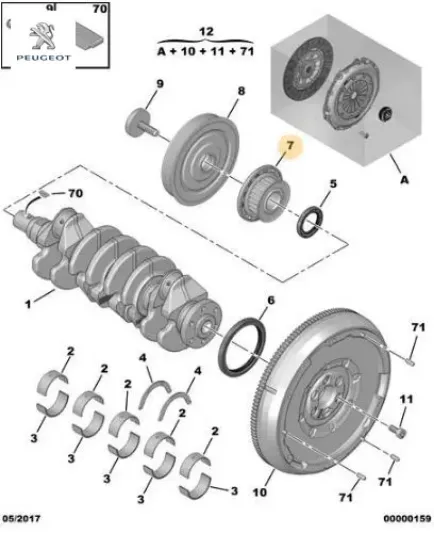 Krank Dişlisi 206-307-fiesta-focus Dv4td/dv6td Peugeot  0805.E5/ 2S6Q6306AE   SUZUKI, MAZDA, MINI COOPER, PEUGEOT, FIAT, FORD, CITROEN, VOLVO 9810698080 resmi