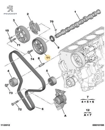 Eksantrik Mil Dişlisi 42 Diş Partner Dw10td Peugeot 0805.E7 resmi