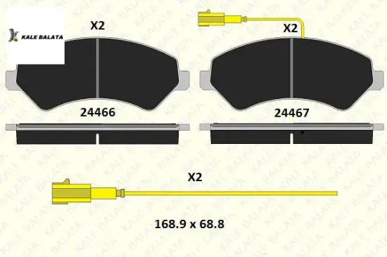 Ön Fren Balatasi 2 Fişli  Boxer-ducato-jest 06-> resmi