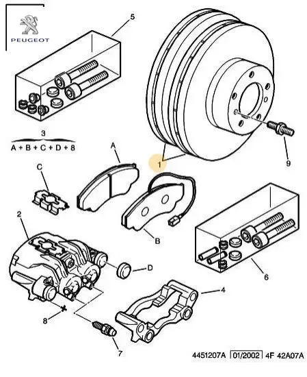 Ön Fren Diski Tekli Boxer I-ii Peugeot    CITROEN, PEUGEOT 4249.H8 resmi
