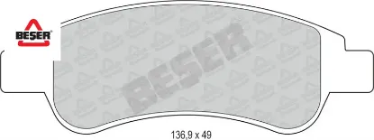 Ön Fren Balatasi 206-301-partner-boxer Iii Arka Beşer  4253.08/ 4252.39/ 4253.41/ WVA  PEUGEOT, OPEL, CITROEN, FIAT 3820 resmi