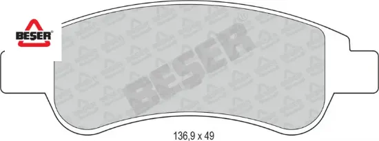 Ön Fren Balatasi 206-301-partner-boxer Iii Arka Beşer  4253.08/ 4252.39/ 4253.41/ WVA  PEUGEOT, OPEL, CITROEN, FIAT 3820 resmi