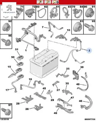 Negatif Kablo Peugeot 9838239980 resmi