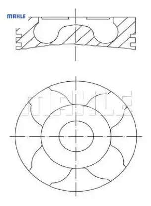 Piston Segman 75,00m+0,60-0,20kısa  308 1.6hdi 16v 8771783060100G/ 0628.W0/ 0628. resmi
