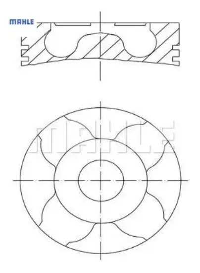 Piston Segman 75,00mm-0,40kısa 206-308 1.6hdi 16v resmi