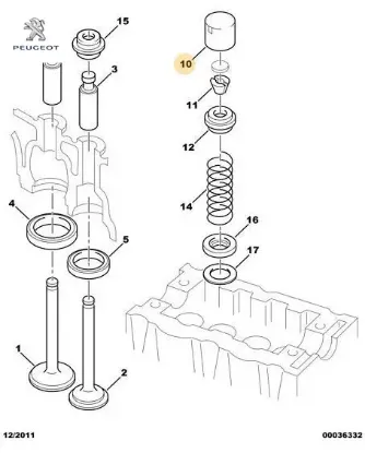 Sübap Fincani Xud9 / Dw8 Peugeot    PEUGEOT, CITROEN 0942.41 resmi