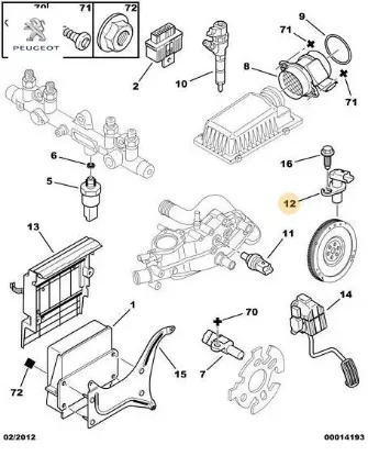Kaptör 206-307-partner-boxer Dw12ted Üretime Kapali resmi