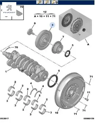 Krank Kasnaği Boş Tip   206-bipper-308-partner 1.6 Peugeot  A6VQ6B319AA/   VOLVO, FIAT, FORD, CITROEN, SUZUKI, PEUGEOT, MAZDA 0515.T3 resmi