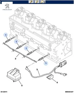 Isitma Bujisi Boxer S-2800 Peugeot  YENİ KOD:5960.K5   IVECO, FIAT, CITROEN, PEUGEOT, RENAULT 596071 resmi