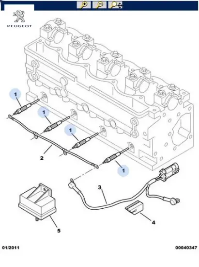 Isitma Bujisi Boxer S-2800 Peugeot  YENİ KOD:5960.K5   IVECO, FIAT, CITROEN, PEUGEOT, RENAULT 596071 resmi