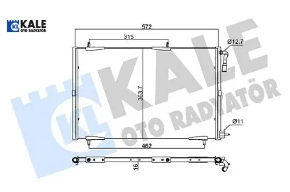 Klima Radyatörü 206 Kale Radyatör  6455.CJ/ 6455.CH   200ABC030 resmi