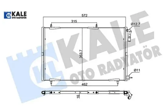 Klima Radyatörü 206 Kale Radyatör  6455.CJ/ 6455.CH   200ABC030 resmi