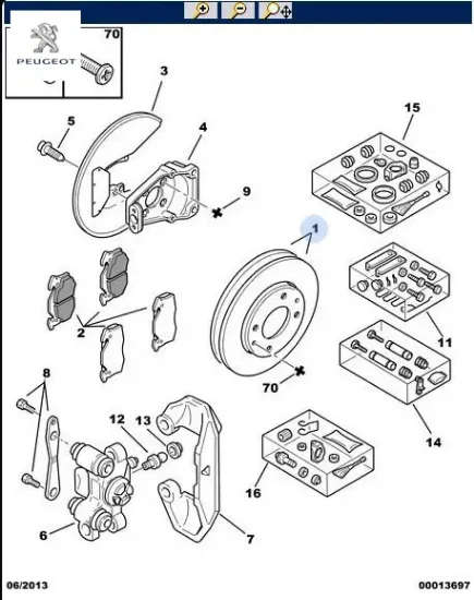 Arka Fren Disk Aynasi 106-206-306 Peugeot    CITROEN, PEUGEOT 4249.F5 resmi