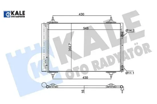 Klima Radyatörü 307-308-rcz-5008-3008-tepee Kale Radyatör  6455.CX/ 6455.GH  PEUGEOT, DS, CITROEN 200ABC090 resmi