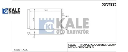 Klima Radyatörü 307-308-partner B9-c4 1.4-1.6 16v resmi