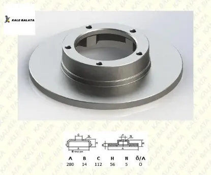 Ön Fren Disk Aynasi J9-rj9 2.5d Kale Balata  K424669   TFD-00094 resmi