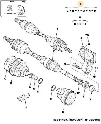 Aks Körüğü Diş   Boxer 1800 Peugeot    PEUGEOT, CITROEN 3293.99 resmi