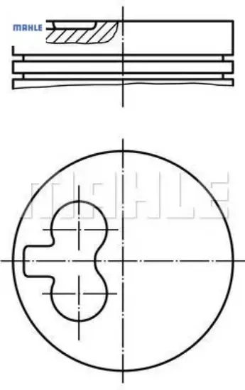 Piston Segman 82,20mm+0,60  Partner Dw8 Mahle  8771790060000G/ 0628.J2/ 0628.  FIAT, CITROEN, PEUGEOT 400101 resmi