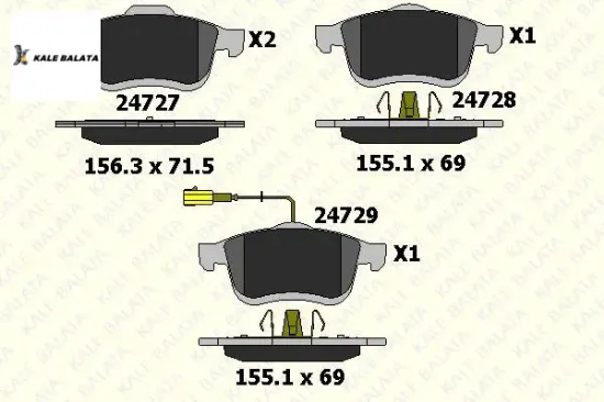 Ön Fren Balatasi Doblo Iii-combo Iii Y.m 10-> resmi