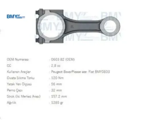 Piston Kolu  Boxer-ducato-master 2.8hdi/s8w 7473171/ 0603.82 resmi