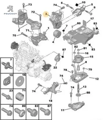 Motor Takozu Partner Tepee Peugeot    DS, CITROEN, PEUGEOT 1807.HC resmi