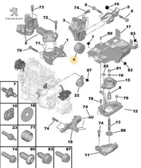 Motor Takozu Partner Tepee Peugeot    PEUGEOT, CITROEN, DS 1809.44 resmi