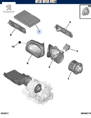 Polen Filtresi 1007-307-308 1.4/1.6/2.0hdi ESKİ KOD: 6447.KL/ 6479.75 resmi