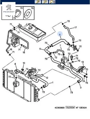 Radyatör Hortumu Peugeot    PEUGEOT, CITROEN 1307.Z4 resmi