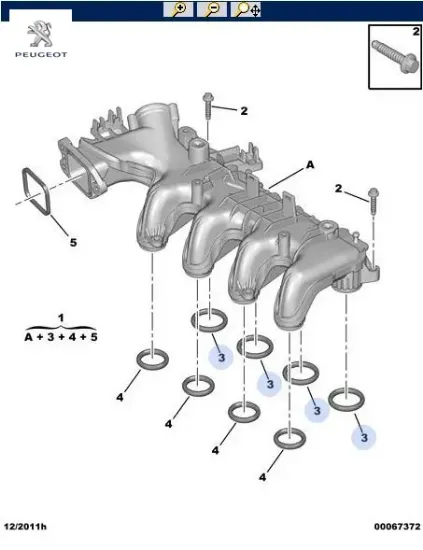 Emme Manifolt Contasi 206-307-partner-focus 1.6hdi Peugeot  3M5Q6L004BA/ BÜYÜK   CITROEN, PEUGEOT 0348.R4 resmi