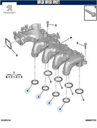 Emme Manifolt Contasi 206-307-partner-focus 1.6hdi Peugeot  3M5Q6L004AA/ KÜÇÜK   PEUGEOT, CITROEN 0348.R5 resmi