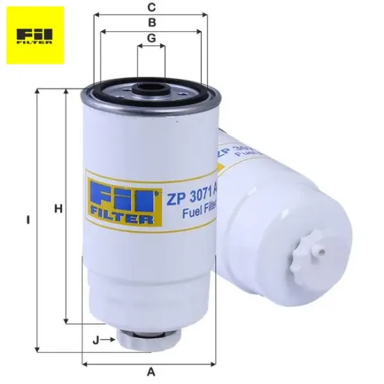 Mazot Filtresi Boxer Ii-ducato  2.3/2.8 Fil Filter  1906.C2/ 1906.93/ 1616207480/    ZP3071AF resmi