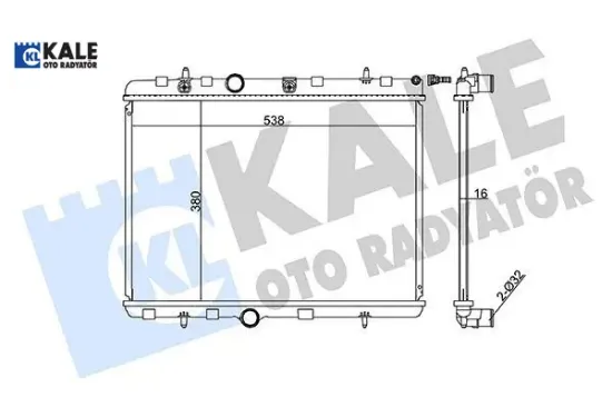 Radyatör 107-207-208-301-c3-c4-c-elysee Kale Radyatör  1330.P9  PEUGEOT, CITROEN, DS 350745 resmi