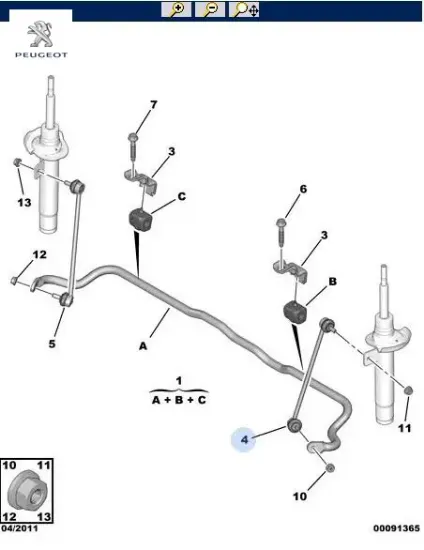Viraj Demir Aski Kolu Sağ/sol 206-206+ 08> resmi
