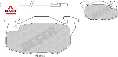 Ön Fren Balatasi R-9-r-11-r-19 Beşer  20905/ 7711130034  CITROEN, RENAULT, MERCEDES-BENZ, PEUGEOT 3380 resmi