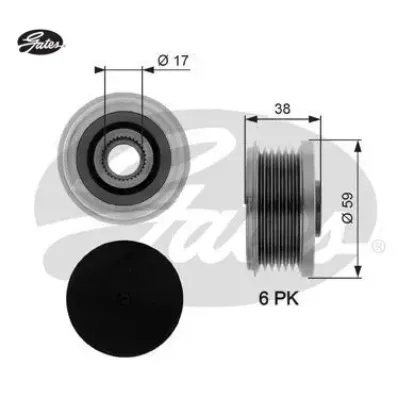 Alternatör Kasnaği Rulmanlı 206-307-partner 1.4/1. resmi