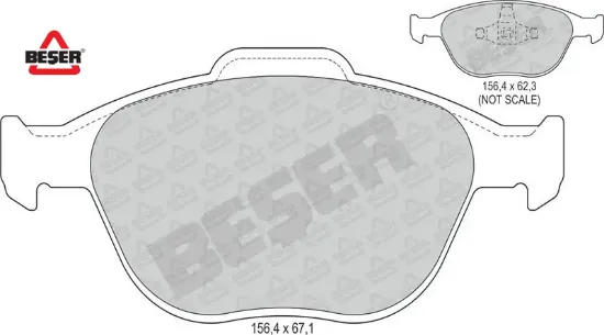 Ön Fren Balatasi Connect 02-> Beşer  2T142K021A2C  FORD 3801 resmi