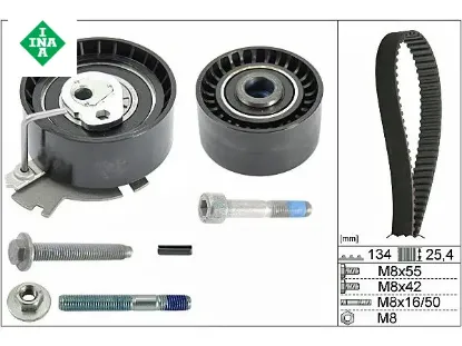 Triger Kiti 134diş   1007-206-307-partner-c3-xsara  1.6 16v Tu5jp4 Ina  0831.L2/ 0831.R9   530037910 resmi