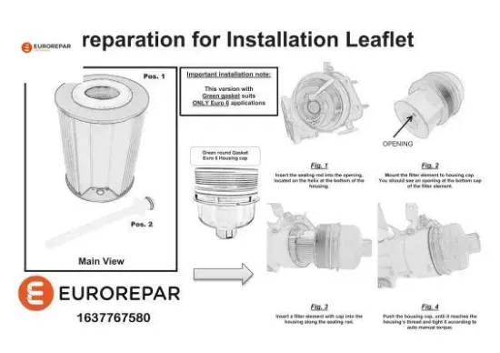 Erp Yağ Filtresi 301-208-508-partner Tepee Euro6 Dv6fc  Yeni Kod: Peu1680233580 resmi