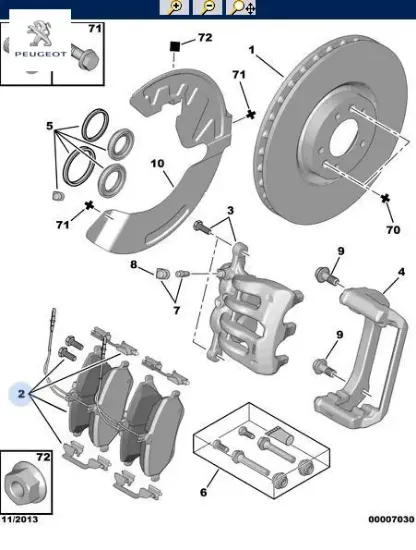 Ön Fren Balata Tk   407-607 2.0/2.2 Peugeot    CITROEN, PEUGEOT 1611334980 resmi