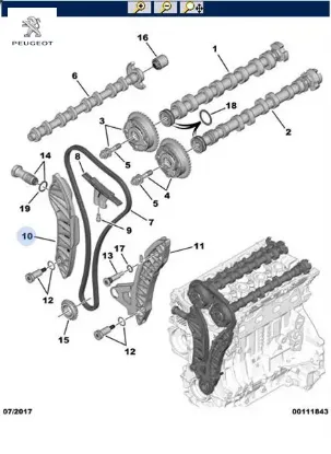 Zincir Gergi Takozu 308-c3 Ep6 Peugeot    PEUGEOT, CITROEN 0818.33 resmi