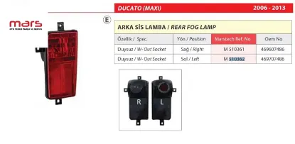 Arka Tampon Alt Reflektörü Sol Boxer Iii-ducato 06 resmi