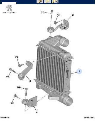 Turbo Soğutucu Radyatör 3008 C4 Picasso Peugeot    PEUGEOT, OPEL, CITROEN, DS 9675627980 resmi