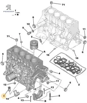 Blok Tapasi Dw8 Peugeot 0129.19 resmi