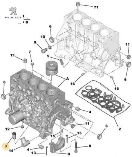 Blok Tapasi Dw8 Peugeot 0129.19 resmi